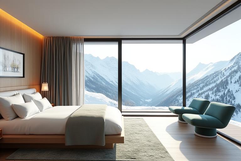 Helle und moderne Suite Piz Ela mit grossem Fenster